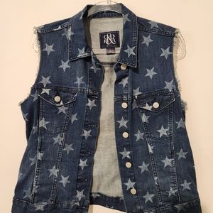 Rock & Republic denim vest with stars